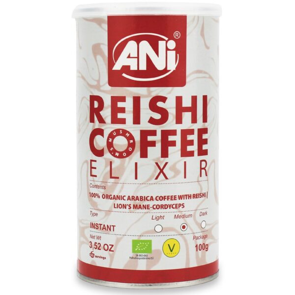 Kawa rozpuszczalna arabica z reishi Elixir BIO 100 g — Ani