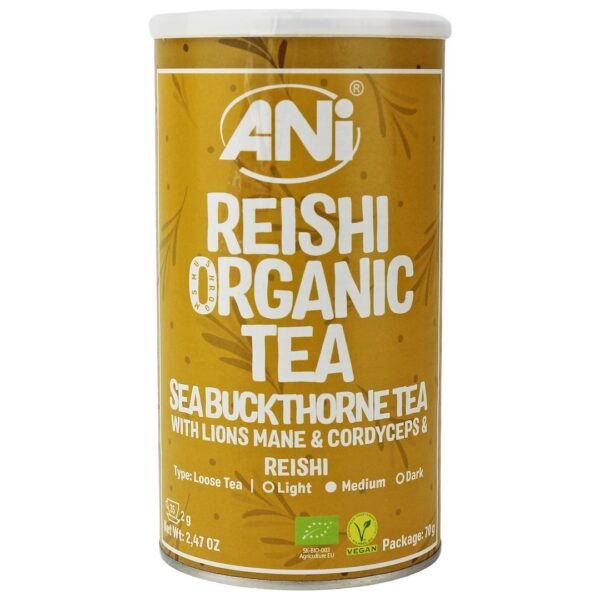 Herbatka rokitnikowa z reishi, Lion's Mane i cordyceps BIO 70 g — Ani