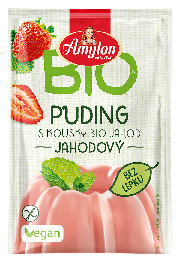 Budyń truskawkowy bezglutenowy BIO 40 g — Amylon