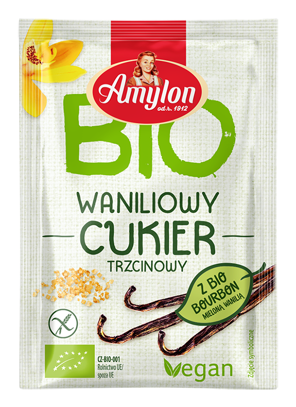 Cukier z wanilią Bourbon bezglutenowy BIO 20 g — Amylon