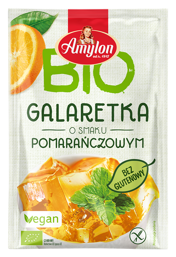 Galaretka z agarem o smaku pomarańczowym bezglutenowa BIO 40 g — Amylon