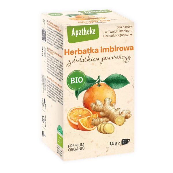 Herbatka imbirowa z pomarańczą BIO (20 x 1,5 g) 30 g — Apotheke