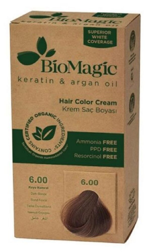 Farba do włosów ciemny blond (6.00) 250 g — Biomagic