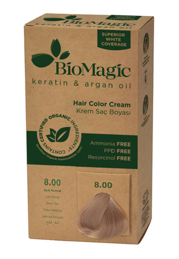 Farba do włosów jasny blond (8.00) 250 g — Biomagic