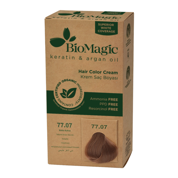 Farba do włosów brązowy blond (77.07) 250 g — Biomagic