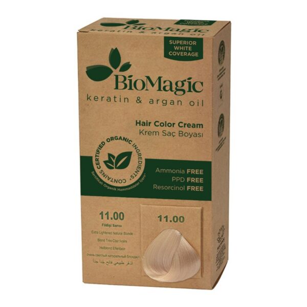 Farba do włosów bardzo jasny platynowy blond (11.00) 250 g — Biomagic