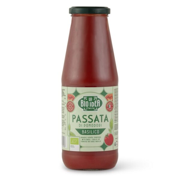 Sos pomidorowy passata z bazylią BIO 680 g — La Bio Idea
