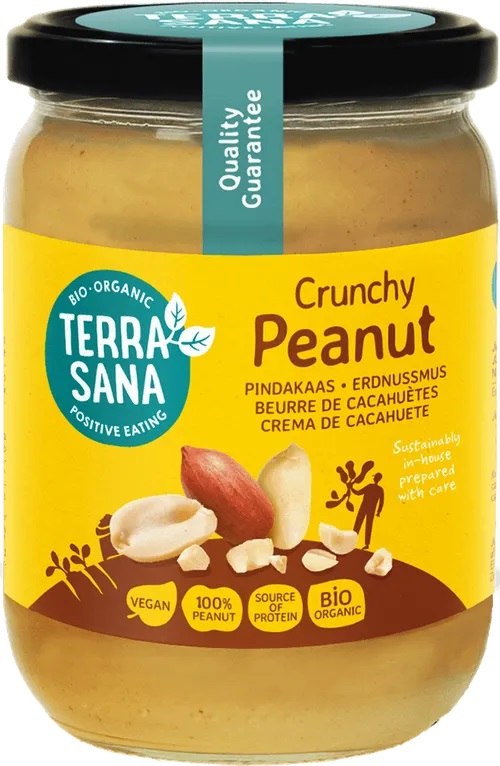 Krem z orzeszków ziemnych prażonych 100 % crunchy BIO 500 g — Terrasana