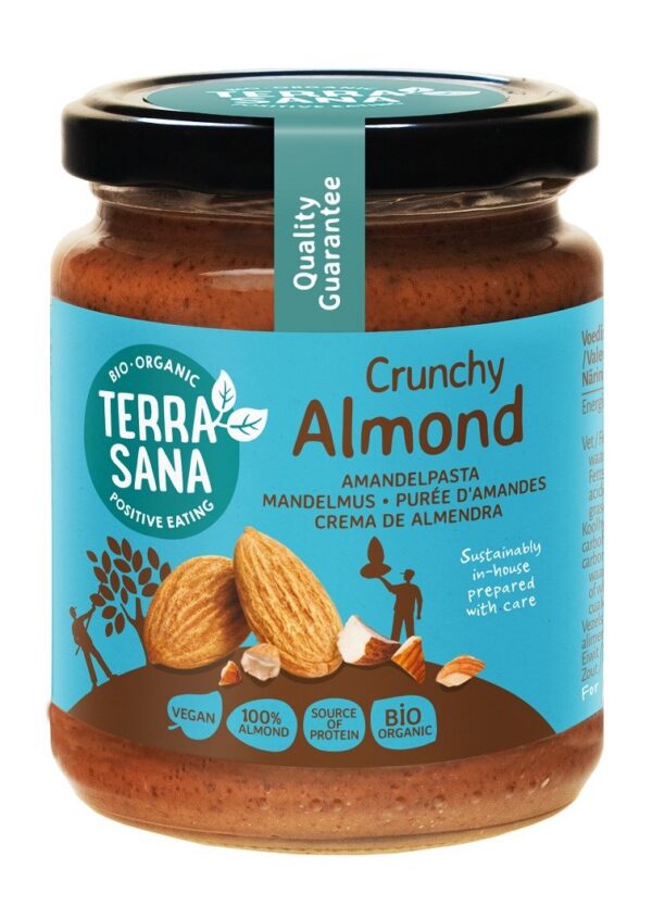 Krem z migdałów prażonych 100 % crunchy BIO 250 g — Terrasana