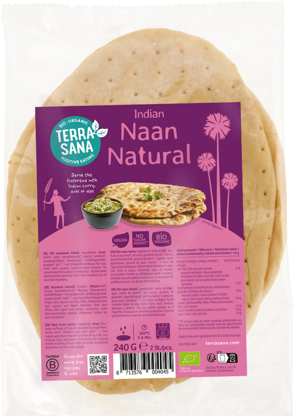 Chleb naan BIO 240 g — Terrasana