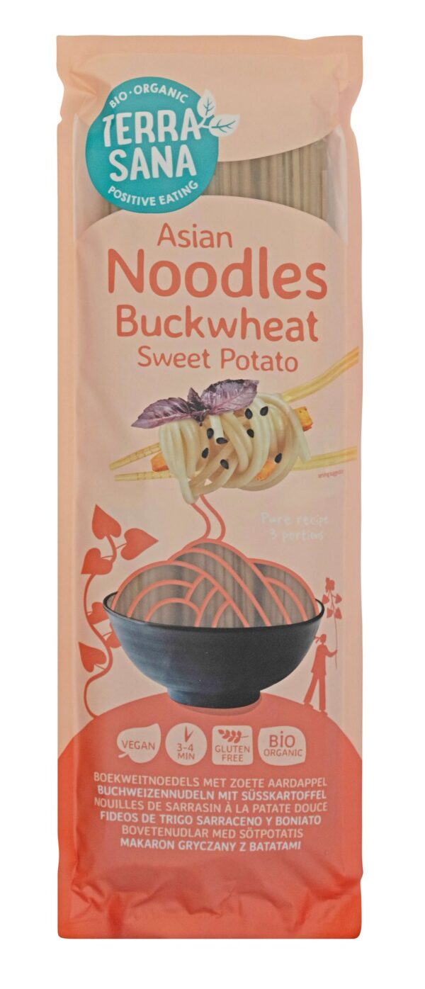 Makaron (gryczany z batatami) noodle spaghetti bezglutenowy BIO 250 g — Terrasana