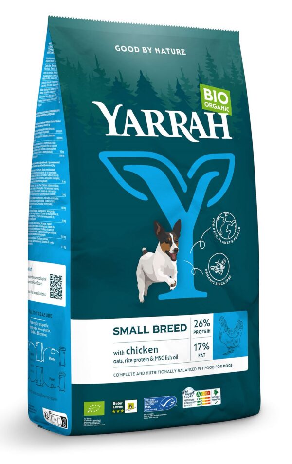(Dla psa małej rasy i szczeniąt) karma z kurczakiem BIO 2 kg — Yarrah