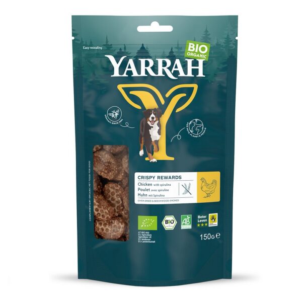 (Dla psa) przysmak, kąski z kurczakiem i spiruliną BIO 150 g — Yarrah