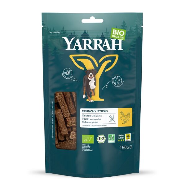 (Dla psa) przysmak, pałeczki z kurczakiem i spiruliną BIO 150 g — Yarrah