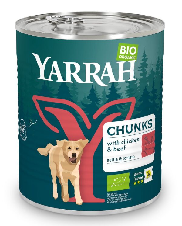 (Dla psa) karma z wołowiną, pokrzywą i pomidorem BIO 820 g — Yarrah