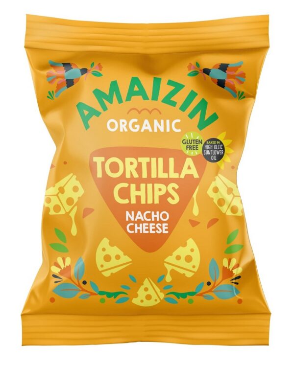 Chipsy tortilla kukurydziane serowe bezglutenowe BIO 150 g — Amaizin