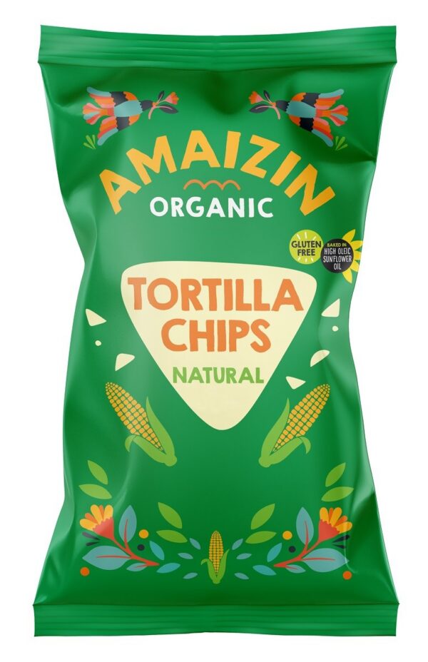 Chipsy tortilla kukurydziane solone bezglutenowe BIO 250 g — Amaizin