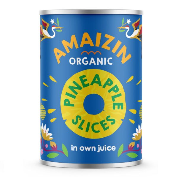 Ananas plastry w soku własnym BIO 400 g (225 g) — Amaizin