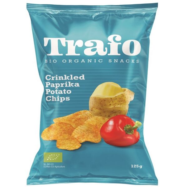 Chipsy ziemniaczane karbowane paprykowe BIO 125 g — Trafo