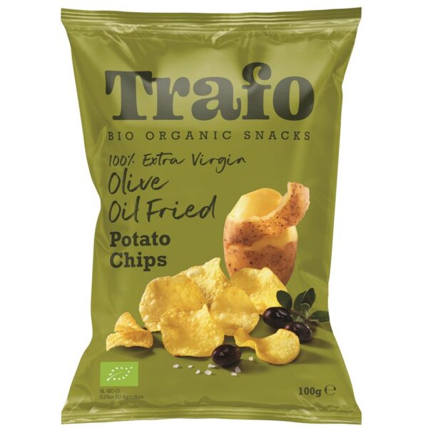 Chipsy ziemniaczane smażone na oliwie z oliwek BIO 100 g — Trafo