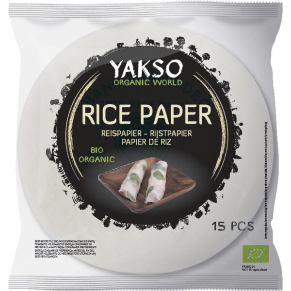 Papier ryżowy bezglutenowy BIO (15 szt.) 150 g — Yakso