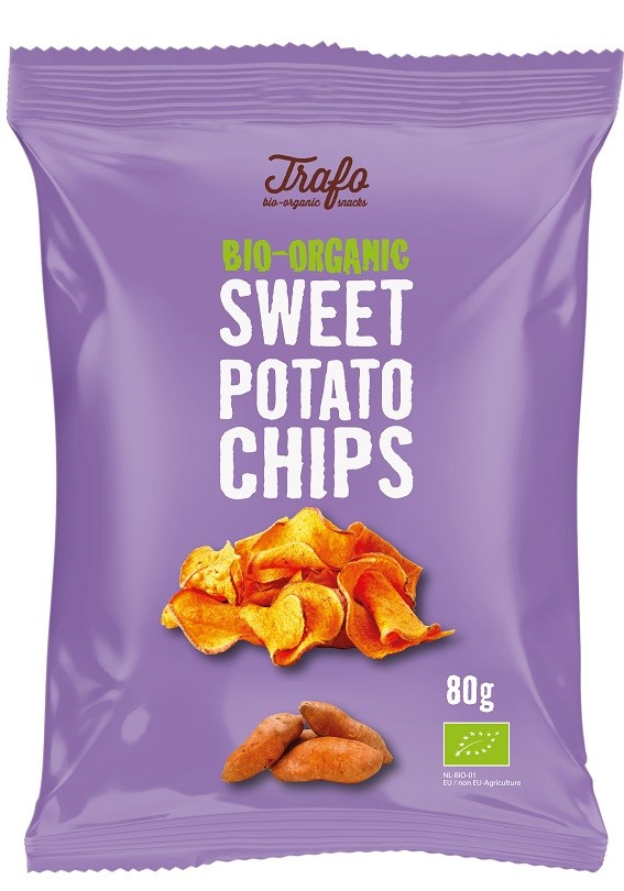 Chipsy z batatów smażone na oleju słonecznikowym BIO 80 g — Trafo