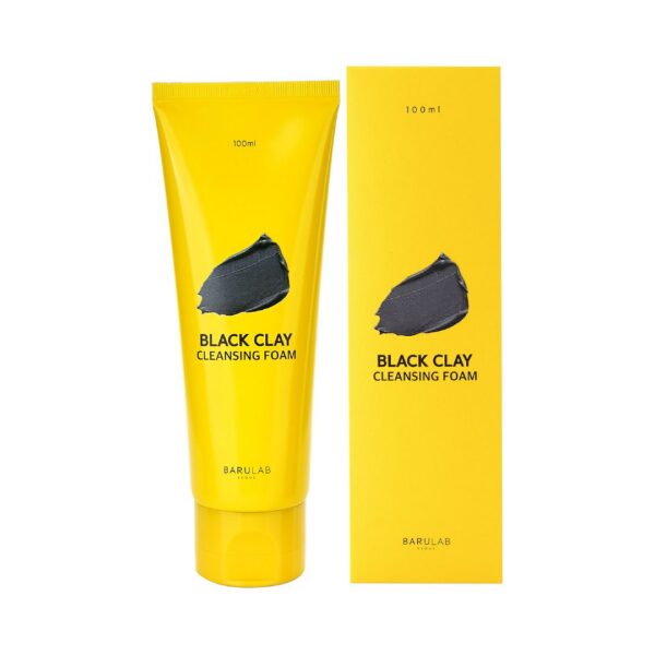 Pianka koreańska do twarzy oczyszczająca czarna glinka 100 ml — Barulab
