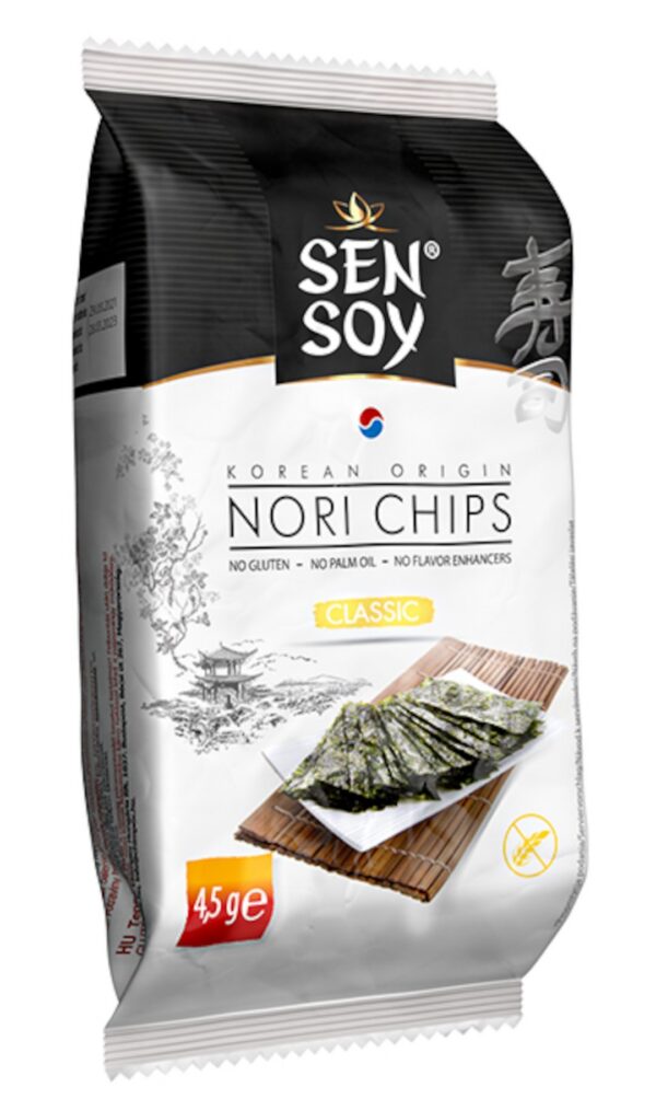 Chipsy nori klasyczne bezglutenowe 4,5 g — Sen Soy
