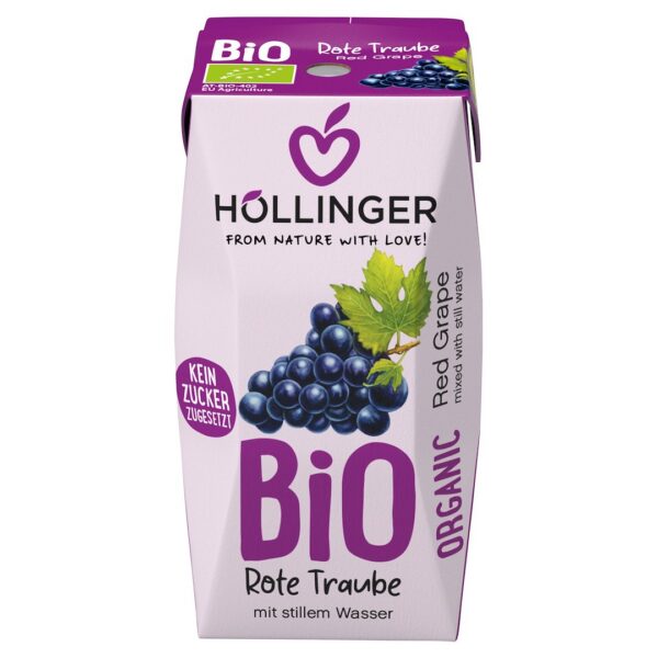 Nektar z czerwonych winogron bez dodatku cukrów BIO 200 ml — Hollinger