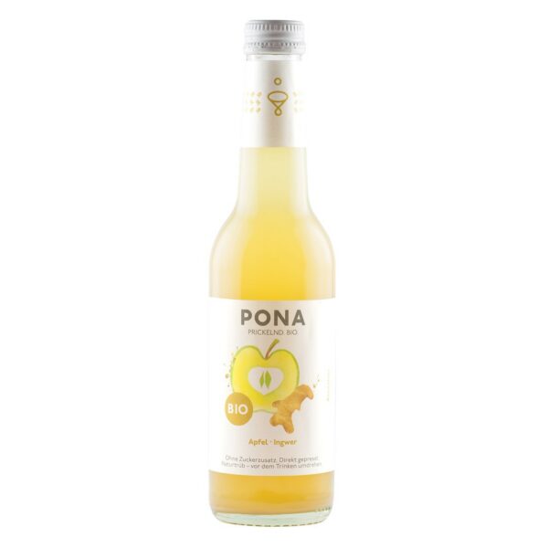 Napój musujący jabłko-imbir bez dodatku cukrów BIO 330 ml — Pona