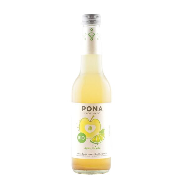 Napój musujący jabłko-limonka bez dodatku cukrów BIO 330 ml — Pona