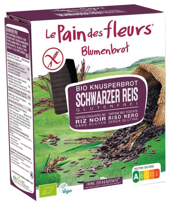 Pieczywo chrupkie czarny ryż bezglutenowe BIO 150 g — Le Pain Des Fleurs