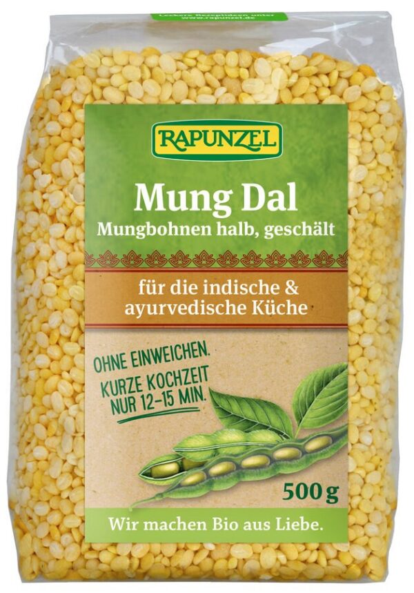 Fasola mung obrana połówki na dal BIO 500 g — Rapunzel