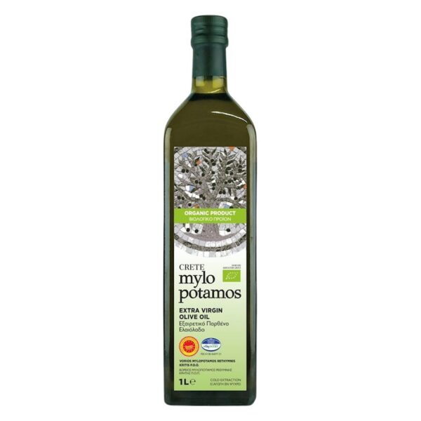 Oliwa z oliwek extra virgin PDO Kreta BIO 1 L — Mylopotamos