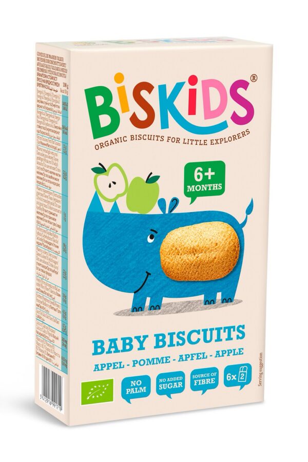 Ciasteczka jabłkowe od 6 miesiąca BIO 120 g — Biskids