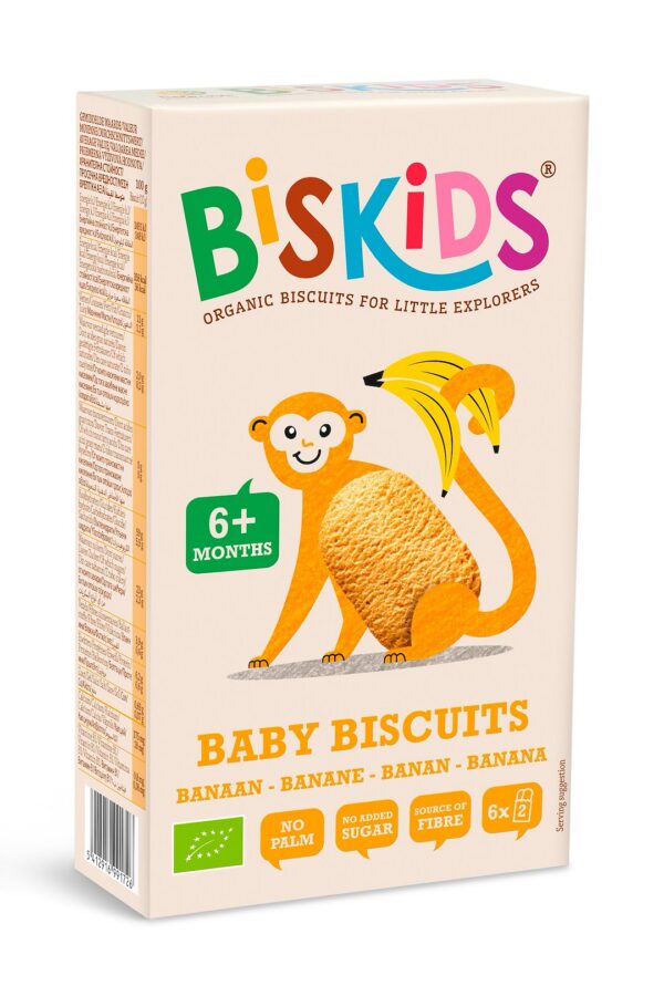 Ciasteczka bananowe od 6 miesiąca BIO 120 g — Biskids