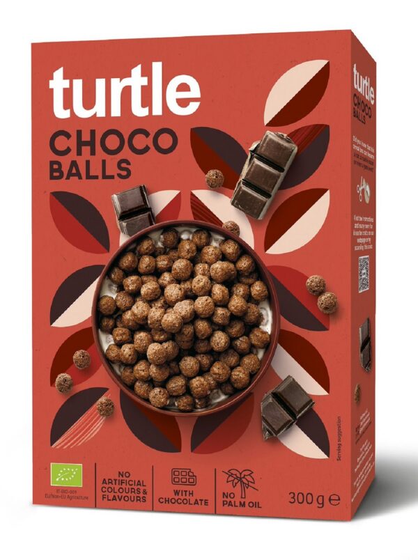 Kulki zbożowe czekoladowe BIO 300 g — Turtle