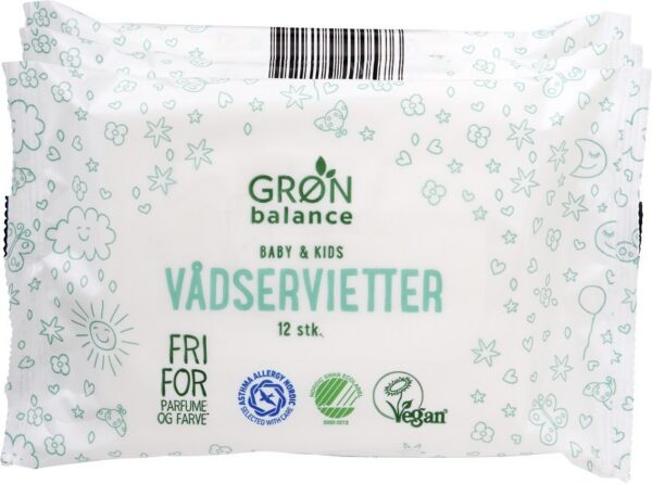 Chusteczki nawilżane podróżne dla dzieci ECO 3 x 12 szt. — Gron Balance