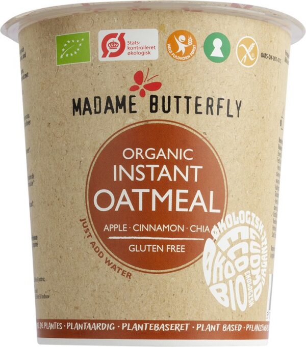Owsianka błyskawiczna jabłko-cynamon-chia bezglutenowa BIO 55 g — Madame Butterfly