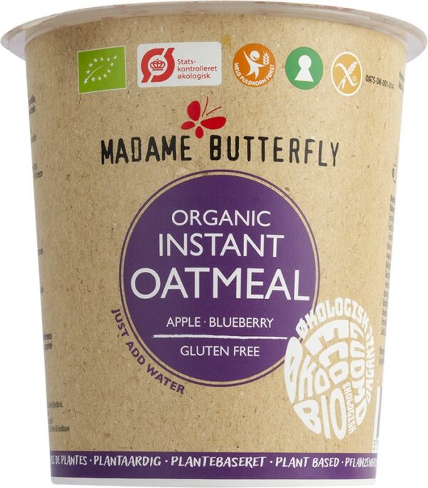Owsianka błyskawiczna jabłko-jagoda bezglutenowa BIO 55 g — Madame Butterfly