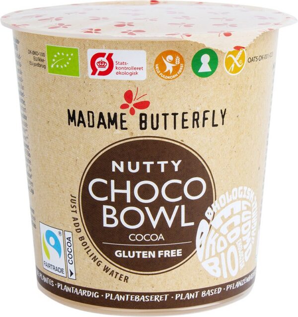 Owsianka błyskawiczna czekolada-orzechy laskowe bezglutenowa BIO 55 g — Madame Butterfly