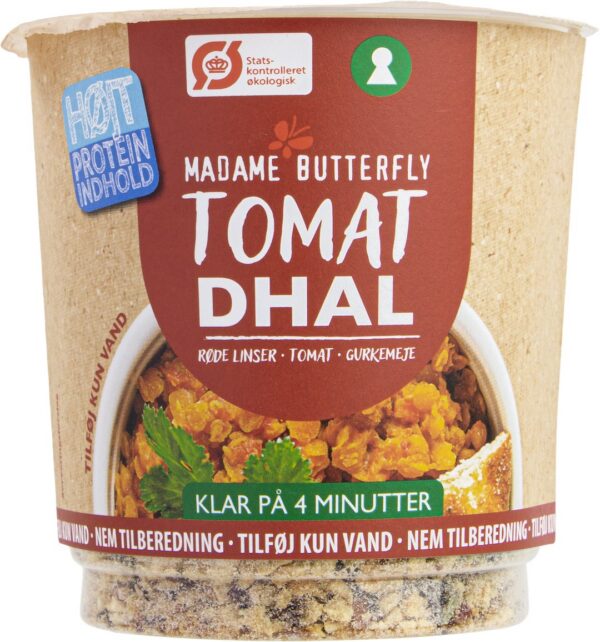 Danie błyskawiczne proteinowe dal pomidorowy BIO 60 g — Madame Butterfly