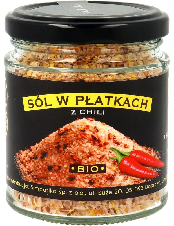 Sól himalajska z chili w płatkach bezglutenowa BIO 85 g — Pięć Przemian