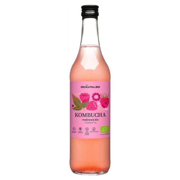Kombucha malinowa BIO 500 ml — Delikatna