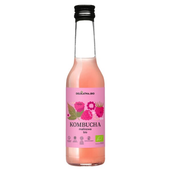 Kombucha malinowa BIO 270 ml — Delikatna