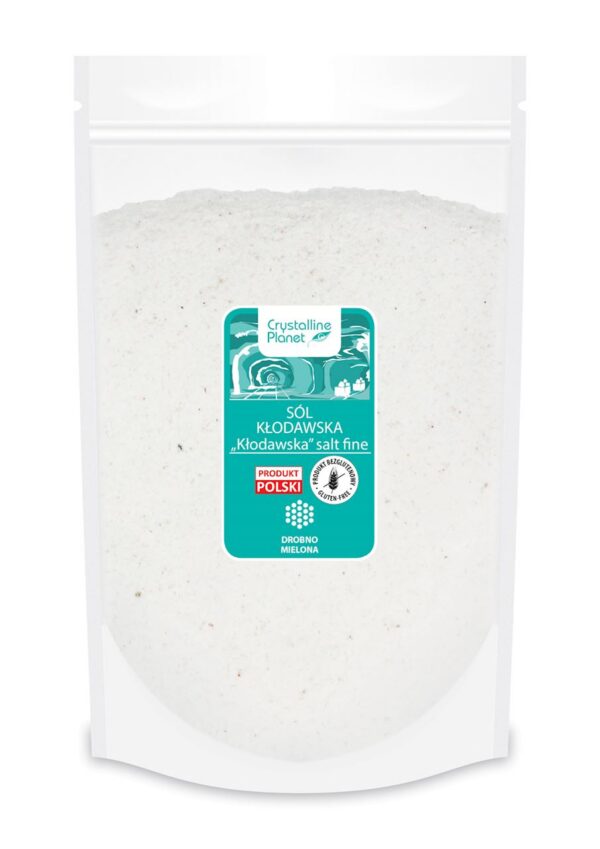 Sól kłodawska drobno mielona bezglutenowa 1 kg — Crystalline Planet