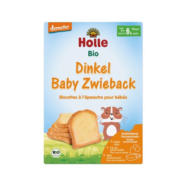 Sucharki orkiszowe po 6 miesiącu Demeter BIO (2 x 100 g) 200 g — Holle
