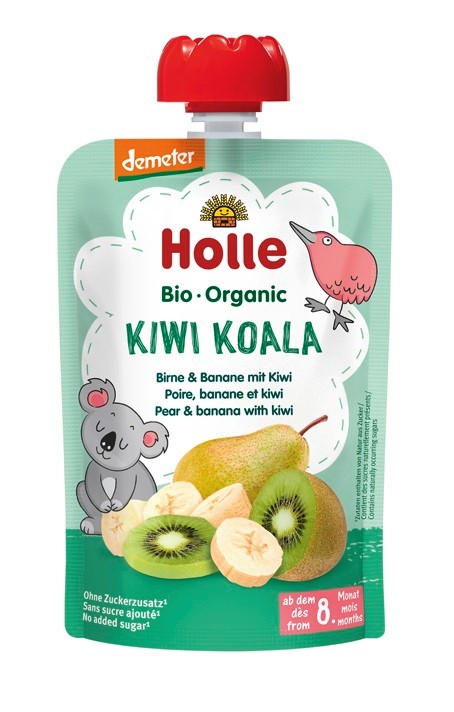 Mus kiwi koala (gruszka-banan-kiwi) bez dodatku cukrów od 8 miesiąca Demeter BIO 100 g — Holle