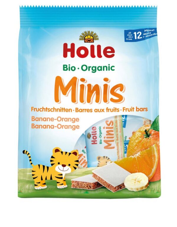 Batoniki mini banan-pomarańcza od 1 roku BIO (8 x 12,5 g) 100 g — Holle