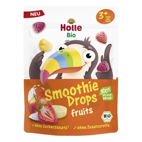 Chrupki owocowe liofilizowane do smoothie bez dodatku cukrów od 3 roku BIO 15 g — Holle